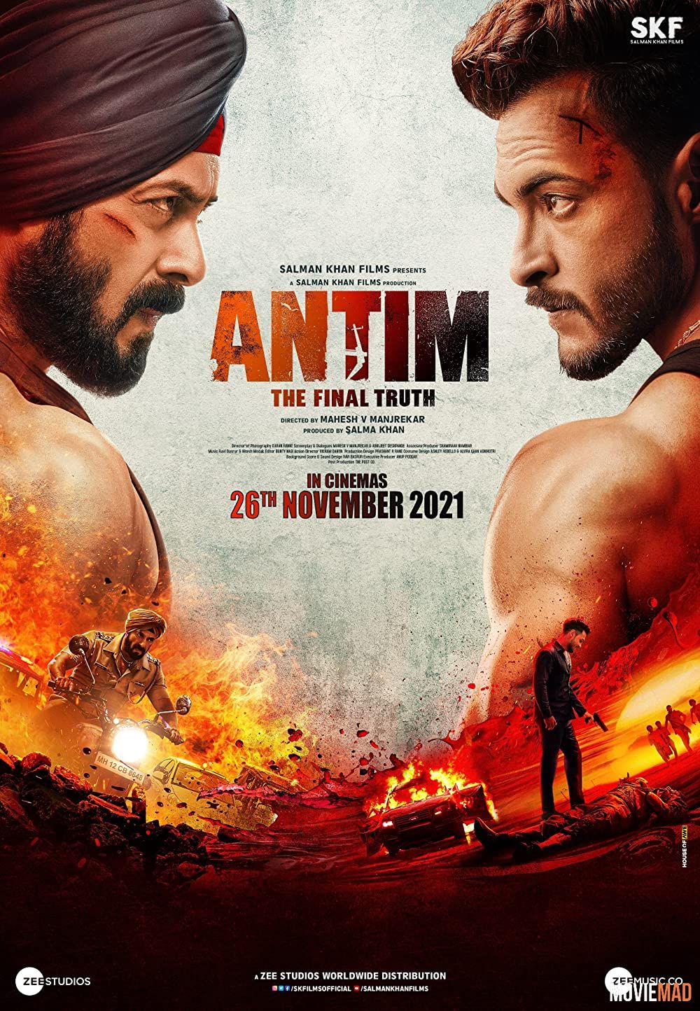 ANTIM The Final Truth 2021 Hindi ZEE5 HDRip Full Movie 1080p 720p 480p