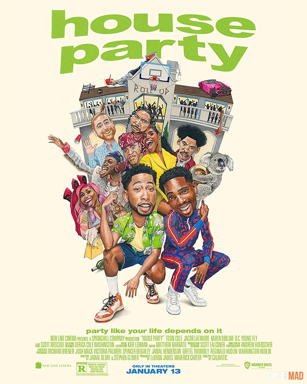 House Party (2023) English AMZN ORG HDRip Full Movie 720p 480p