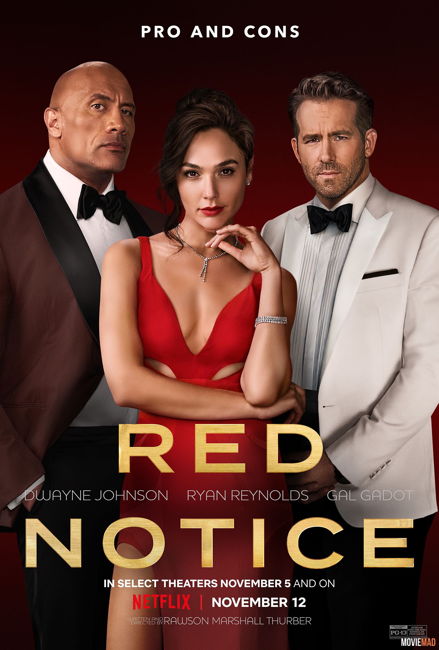 Red Notice 2021 WEB-DL Dual Audio Hindi ORG 720p 480p