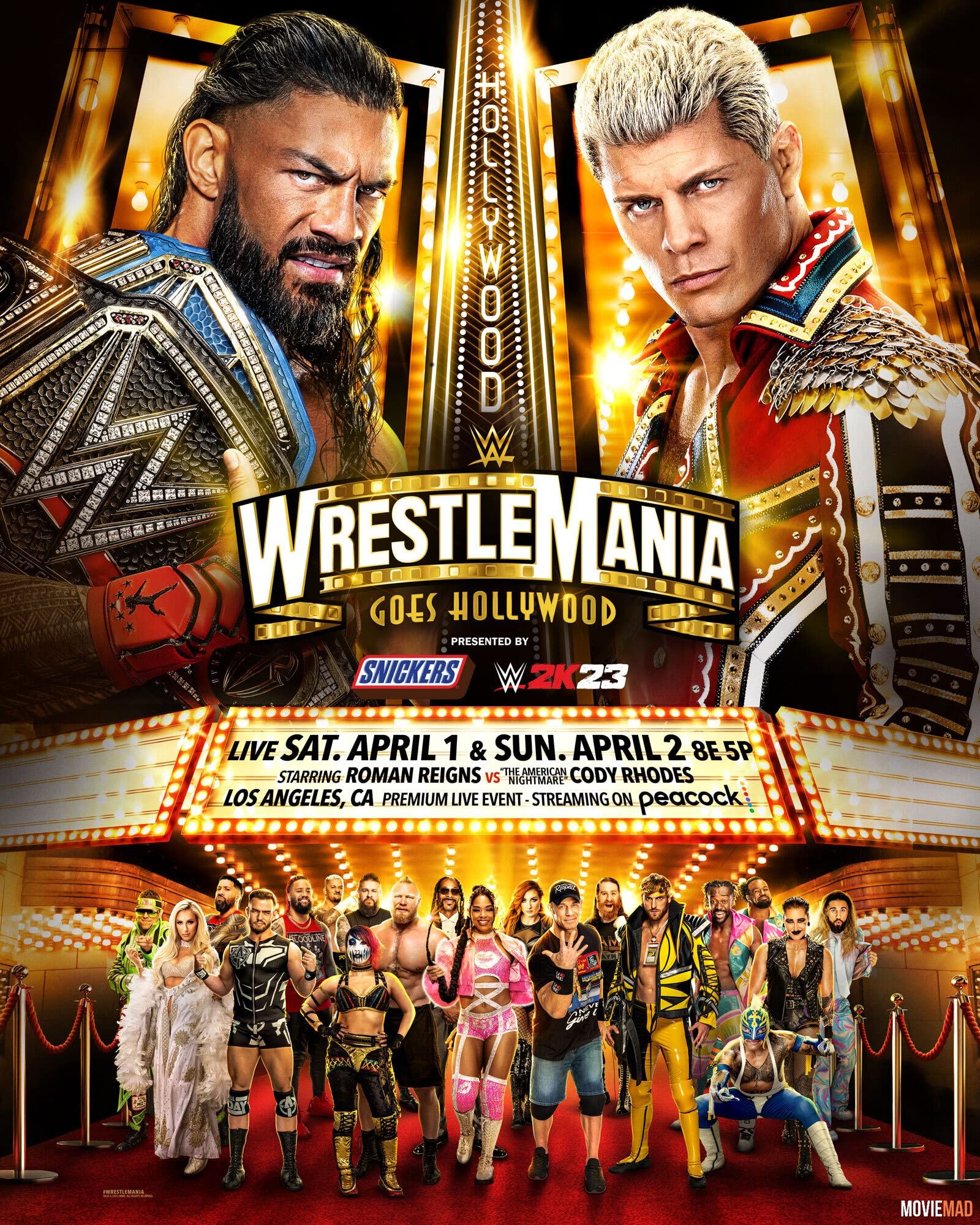 WWE WrestleMania – 1st April (2023) (Part 1) English Full Show HDTV 720p 480p